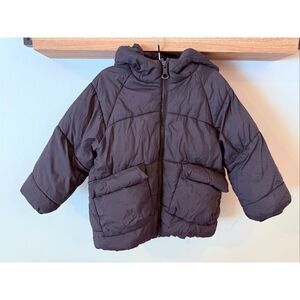 ZARA Black Puffer Coat - Fleece Lined 2-3T